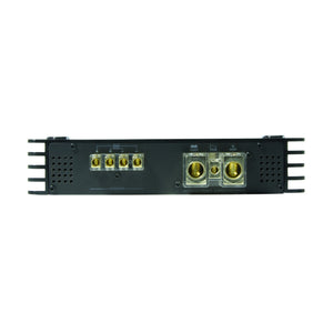 Linertec LT-3900 black car audio monoblock amplifier left wire connection view