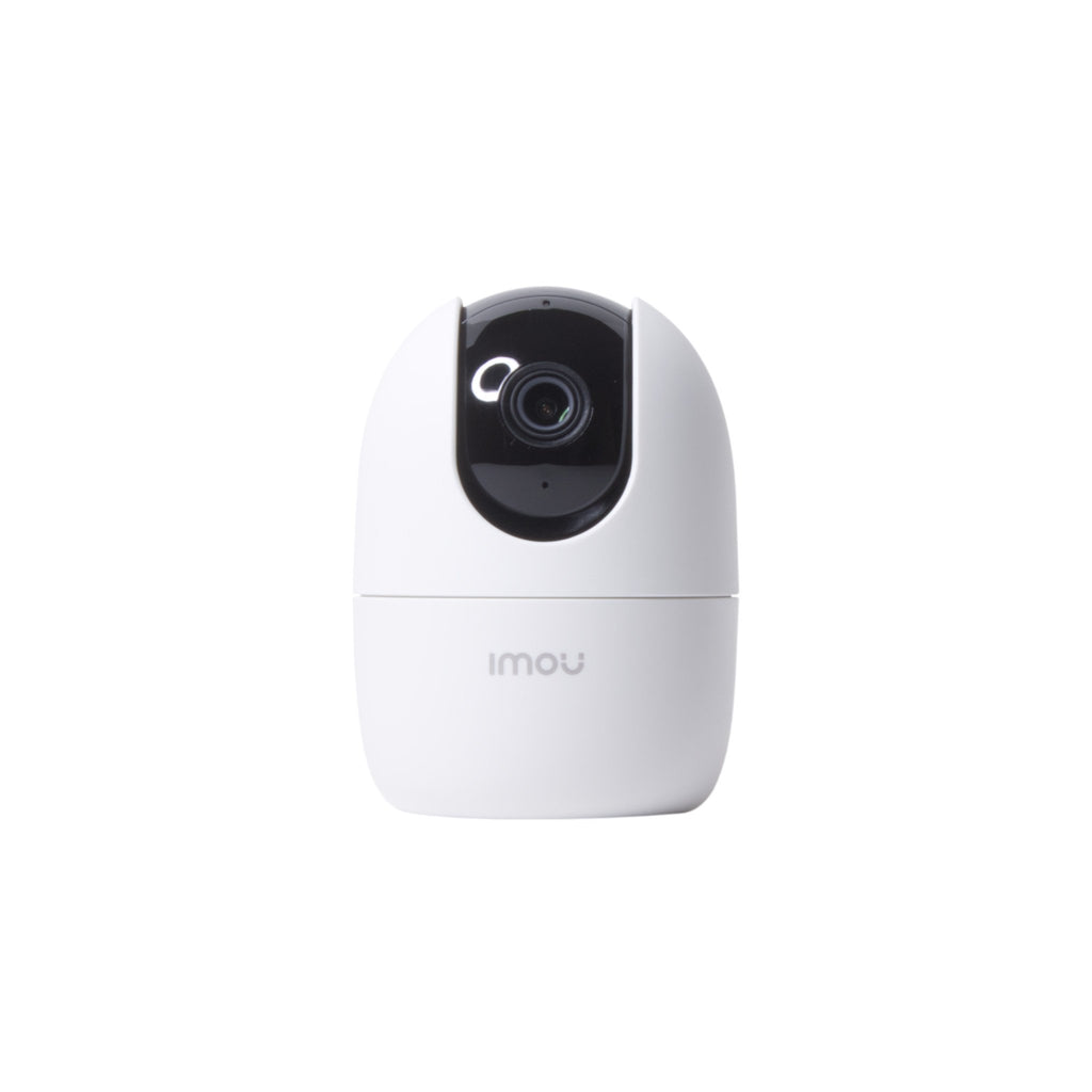 white indoor security camera front view